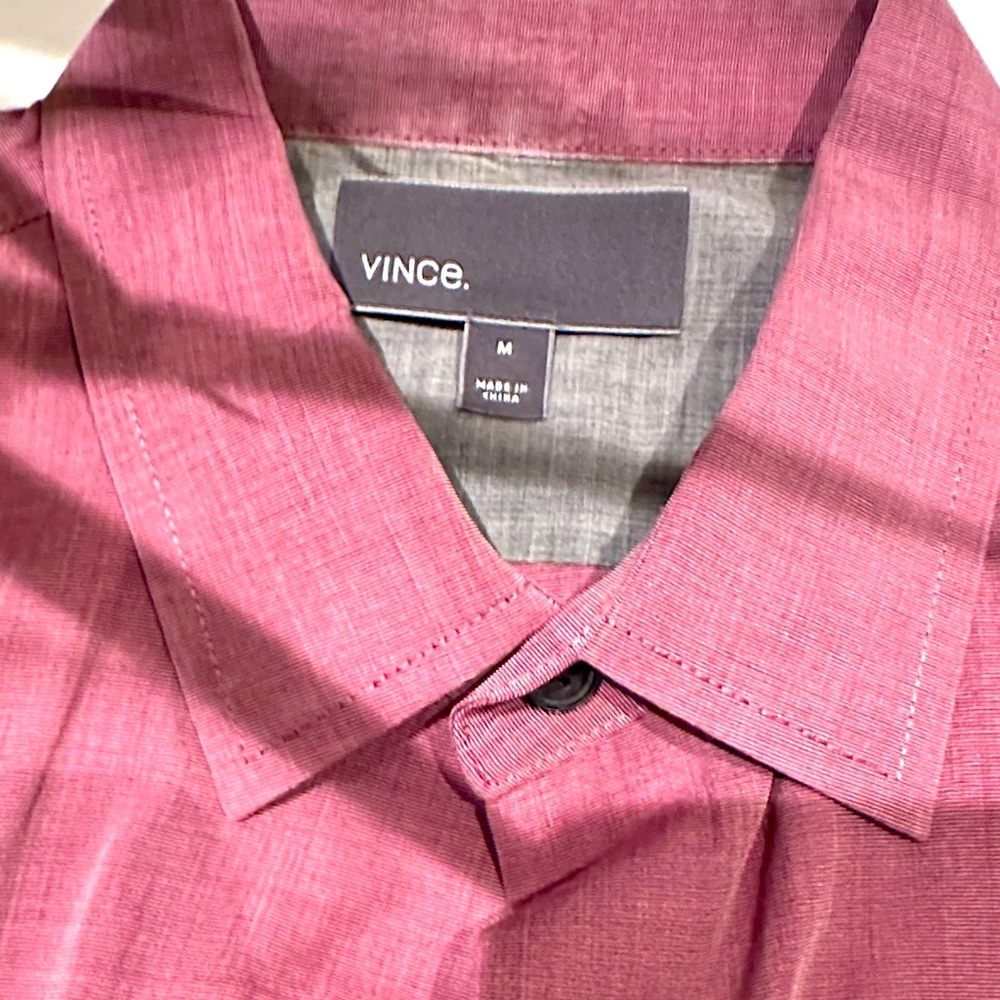 Vince Men's Rich Burgundy Casual Shirt